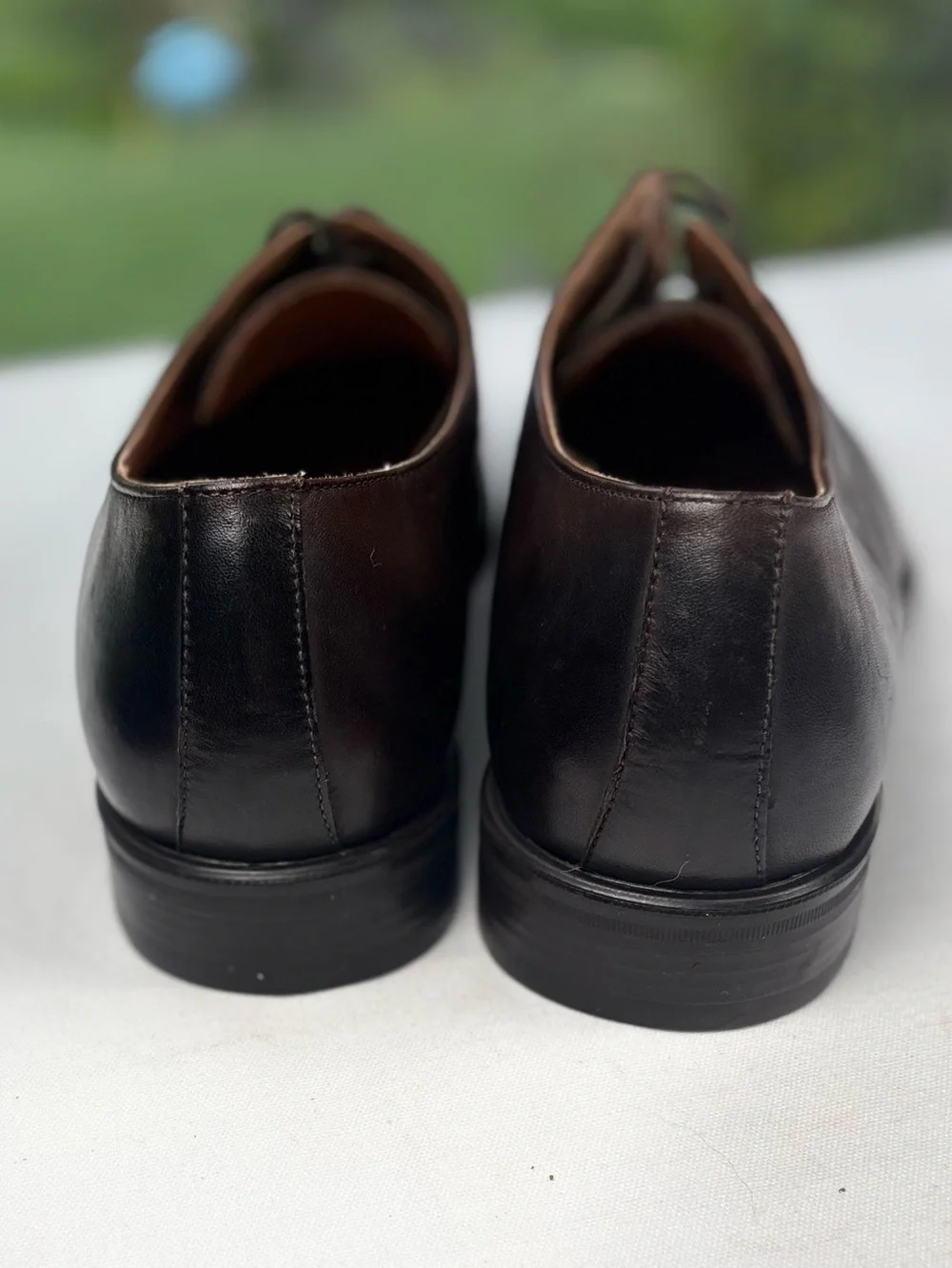 Donald J. Pliner Borak Men's Dark Brown Leather Derby Shoes Size 11 M